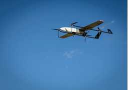 SuperVolo UAV lifts off at the Monterey Bay Academy Airport